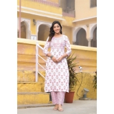 Kurta - IvoryPink-L