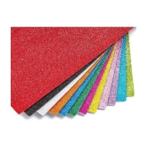 ECLET A4 Glitter Foam Sheet Sparkles 2 mm Thick 10 Different Color, for Art & Craft