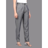 Denim pant for women western wear pant and party wear stylish pants Grey Cotton Denim Silk Pant (OTL-PNT-1003)-Grey / L