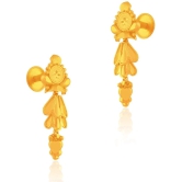 LUV FASHION Golden Jhumki Earrings ( Pack of 1 ) - Golden