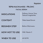 Rejusure 10 Niacinamide  1 Zinc Face Serum - Blemish  Oil Balancing  Dark Spot Fade  Men  Women  Cruelty-Free  Dermatologist Tested  10ml-Rejusure 10% Niacinamide + 1% Zinc Face Serum - Blemish |