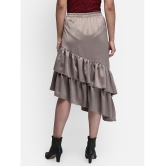 Smarty Pants Satin A-Line Skirt - Brown Single - 32