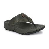 softio - Olive Mens Thong Flip Flop - None