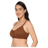 Elina Cotton T-Shirt Bra - Brown Single - None