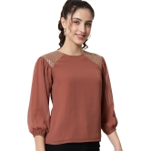 ALL WAYS YOU Women Top Georgette fabric  Brown XS