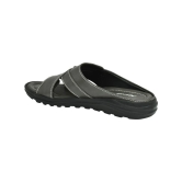 Ajanta Grey Mens Leather Slipper - None