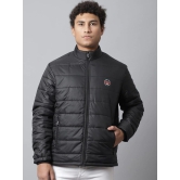 Rodamo Men Black Windcheater Open Front Jacket