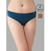 C9 Airwear Multi Color Nylon Solid Womens Briefs ( Pack of 2 ) - None