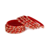 Somil Designer Wedding Fancy Glass Bangle Set For Party, Marriage, Function And Daily Use - None