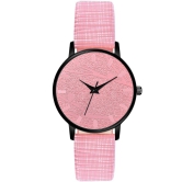 Loretta MT-328 Pink Leather Belt Slim Dial Women & Girls Watch