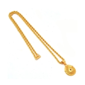 Jewar Mandi New Design Gold Plated Locket/Pendant with Rope/Rassi Chain Daily use for Men, Women & Girls, Boys - Golden