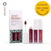 Just Herbs Full-Size Herb Enriched Matte Liquid Lipstick Kit - Set of 3