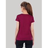 ferocious - Maroon Cotton Regular Fit Women's T-Shirt ( Pack of 1 ) - None