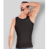 Dermawear - Black Cotton Blend Men's Vest  ( Pack of 1 ) - 3XL