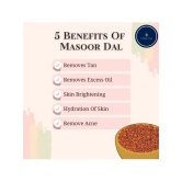 Vedicine Masoor Dal Powder (RED LENTILS) and Multani Mitti Powder For Face and Skin (200 g)