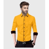 Life Roads - Yellow Cotton Slim Fit Men's Casual Shirt ( Pack of 1 ) - None