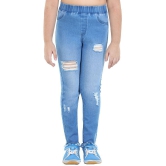 Naughty Ninos - Blue Denim Girls Leggings ( Pack of 1 ) - None