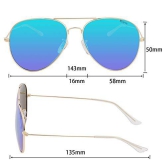 Bio-th Polarized Aviator Sunglasses Unisex UV Protection with Metal Mirror Frame Technology