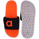 Aadi - Orange Rubber Slide Flip flop - None