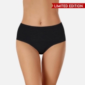 Heelium Bamboo Underwear Brief for Women - Pack of 1-Large / Black