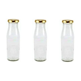 Somil Glass Water And Milk Bottle, Pack Of 4 Transparent Water Bottle 300 mL ( Set of 4 ) - Transparent