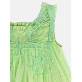 MINI KLUB Green Nylon Girls A-line Dress ( Pack of 1 ) - None