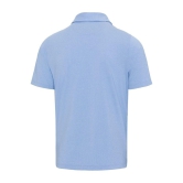 Greg Norman Men's Engineered Wave Stripe Polo - Light Cobalt-XXL