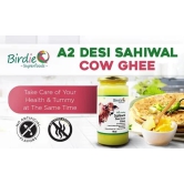 Birdie Superfoods -100% Pure Natural A2 Milk Desi Sahiwal Cow Ghee Prepared from Vedic Bilona Method-Immunity Superfood (400 ml) Glass Bottle