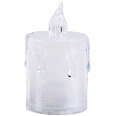 TINUMS - Off White LED Tea Light Candle 8 cm ( Pack of 6 )