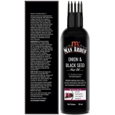 Man Arden Onion & Black Seed Hair Oil For Men For Dull, Lifeless & Weak Hair with Curry Leave, Moringa Oil, 100 ml