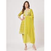 Pannkh - Yellow Straight Cotton Womens Stitched Salwar Suit ( Pack of 1 ) - None