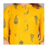 Smien - Yellow Rayon Women's Flared Kurti ( Pack of 1 ) - None