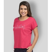 Clovia - Pink Cotton Womens Nightwear Night T-Shirt ( Pack of 1 ) - XL