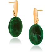 LUV FASHION Green Chandelier Earrings ( Pack of 1 ) - Green