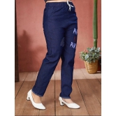 Aarika Girls Casual Wear Navy Blue Colour Text Print Denim Jeans - None