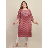 Swasti - Maroon Cotton Womens Straight Kurti ( Pack of 1 ) - None