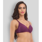 Clovia Pack of 1 Cotton Non Padded Womens Everyday Bra ( Purple ) - 34C