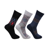 Bonjour Cotton Casual Full Length Socks Pack of 3 - Multi