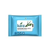 Kara Refreshing Facial Wipes - With Aloe Vera & Mint Oil, Alcohol Free, 10 Pcs