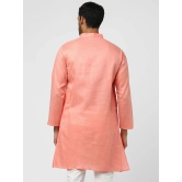 DESHBANDHU DBK - Orange Linen Mens Regular Kurta ( Pack of 1 ) - None