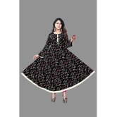 haya fashion - Black Rayon Women's Anarkali Kurti ( Pack of 1 ) - None