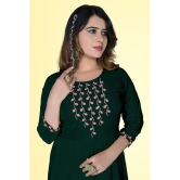 haya fashion - Green Rayon Women's A-line Kurti ( Pack of 1 ) - None