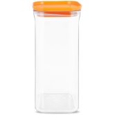 HomePro - Square Container | Airtight | Silicone Cap | Orange | Plastic Utility Container | Set of 2 - 1500 ml - Orange