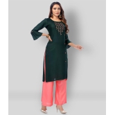 Kapadia - Green Straight Rayon Womens Stitched Salwar Suit ( Pack of 1 ) - XL