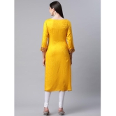 AMIRAS INDIAN ETHNICWEAR - Mustard Straight Silk Womens Stitched Salwar Suit ( Pack of 1 ) - None