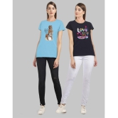 CHOZI - Multi Color Cotton Blend Regular Fit Women's T-Shirt ( Pack of 2 ) - None