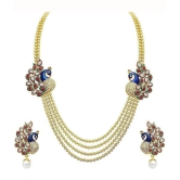 Youbella Golden Alloy Necklace Set