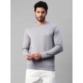 UrbanMark Men Regular Fit Solid Full Sleeves Round Neck Fleece Sweatshirt-Light Grey - None