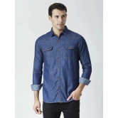 HJ HASASI Denim Regular Fit Solids Full Sleeves Mens Casual Shirt - Blue ( Pack of 1 ) - None