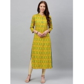 KIPEK - Mustard Rayon Womens Straight Kurti ( Pack of 1 ) - None